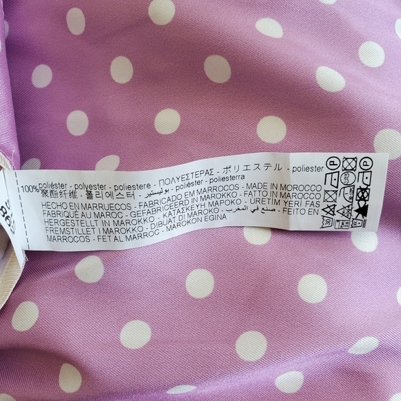 New Zara Polka Dot High Waist Flowy Satin Belted Paperbag Lilac Shorts NWT Small - Picture 12 of 13